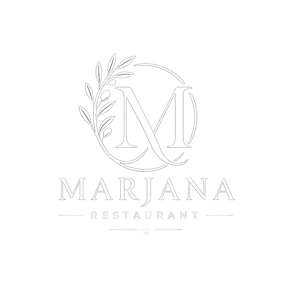 logo marjana restorant white